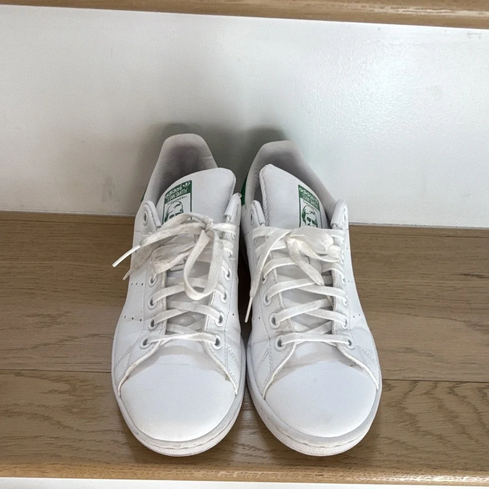 adidas Stan Smith White/Green Men's Low Top Sneakers, Lace Up, FX7519